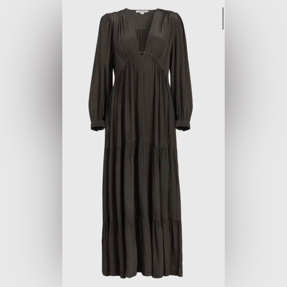 All Saints Lea Maxi Dress - Slate Grey
